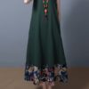 Print Patchwork Sleeveless Vintage Dresses - Image 4