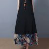 Print Patchwork Sleeveless Vintage Dresses - Image 5