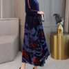 Print Patchwork Velvet Dresses - Image 4