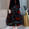 Print Patchwork Velvet Dresses - Image 7