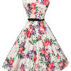 Printed Flower Vintage Dress - Image 2