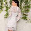 Romantic White Floral Lace Overlay Spring Dresses - Image 2