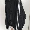 Side Striped Zipper Stand Baseball Jacket - Image 3