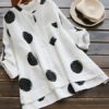 Stand Collar Long Sleeve Blouse - Image 2