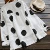 Stand Collar Long Sleeve Blouse - Image 3