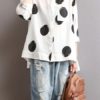 Stand Collar Long Sleeve Blouse - Image 4