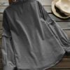 Stand Collar Long Sleeve Blouse - Image 4