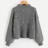 Stand Collar Long Sleeve Tight Sweater