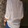 V Neck Casual Loose Blouse - Image 2