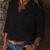 V Neck Casual Loose Blouse - Image 5