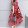 Vintage Double Layered Loose Floral Dress - Image 8