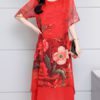 Vintage Double Layered Loose Floral Dress - Image 6