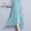 Vintage Embroidery Patchwork Irregular Dress