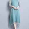 Vintage Embroidery Patchwork Irregular Dress - Image 4
