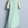 Vintage Embroidery Sleeveless Mid-long Dress - Image 2
