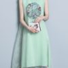 Vintage Embroidery Sleeveless Mid-long Dress - Image 7