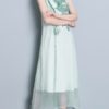 Vintage Floral Fake Two Pieces Mid-long Dress - Image 4