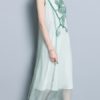 Vintage Floral Fake Two Pieces Mid-long Dress - Image 3