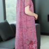 Vintage Floral Two Pieces Set Dress for Women