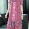 Vintage Floral Two Pieces Set Dress for Women - Image 2