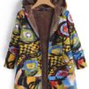 Vintage Print Hooded Coats - Image 6