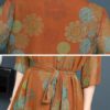 Vintage Print Tie Elegant Dresses - Image 11