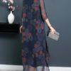 Vintage Print Tie Elegant Dresses - Image 7