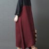 Vintage Women Cotton Loose Patchwork Dress - Image 5