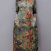 Vintage Women Floral Printed Midi Dress - Image 3
