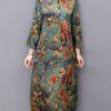 Vintage Women Floral Printed Midi Dress - Image 4