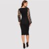 Women 2019 Summer V-Neck Solid Bodycon Dresses - Image 3