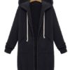 Zipper Long Sleeve Hooded Coat - Image 13