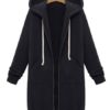 Zipper Long Sleeve Hooded Coat - Image 4