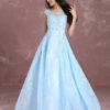 Blue Pageant  Backless Maxi Prom Dresses