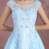 Blue Pageant  Backless Maxi Prom Dresses - Image 6