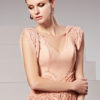 Beading V-Neck Short Sleeves Sheath Evening Dress - Image 6