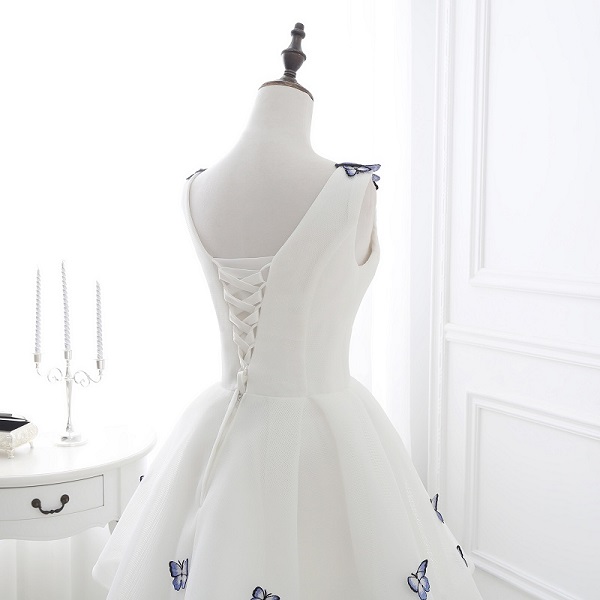 Beautiful Butterfly Appliques Prom Dress Simple Party Gowns - Image 6