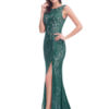 Black Evening Mermaid Backless Occasion Dress With Train - Image 13