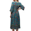 Boho Dress Full Sleeve Loose Printed Shift Long Dress - Image 2