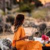 Chiffon Maxi Dress Round Neck Cape Shoulder Casual Dress - Image 3