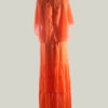 Chiffon Maxi Dress Round Neck Cape Shoulder Casual Dress - Image 6