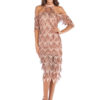 Crewneck Cold Shoulder Shaping Party Dress