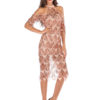 Crewneck Cold Shoulder Shaping Party Dress - Image 2