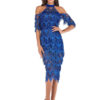 Crewneck Cold Shoulder Shaping Party Dress - Image 4