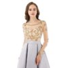 Elegant Long Sleeve Prom A Line Evening Short Party Gowns - Image 5