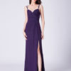 Evening Dresses Dark Navy Straps High Split Prom Dress Maxi Bridesmaid Dresses - Image 6