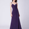 Evening Dresses Dark Navy Straps High Split Prom Dress Maxi Bridesmaid Dresses - Image 7