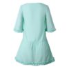 Fashion Half Sleeve Ruffle Pleated Female Shirt Summer Dresses - Image 8