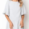 Fashion Half Sleeve Ruffle Pleated Female Shirt Summer Dresses - Image 4