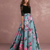 Floral Lace Backless Printed Prom Party Dress - Image 2